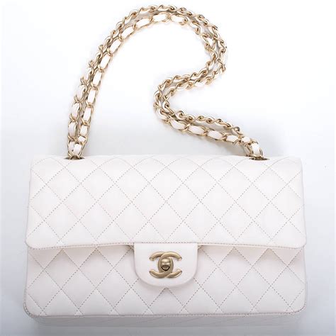 white chanel bag price|White Chanel handbags for sale.